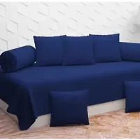 Stylish Diwan Set of 5 cushion cover 2 Bolsters and 1 single bedsheet-thumb1