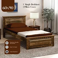 Classic Cotton Solid Single Bedsheets with Pillow Cover-thumb4