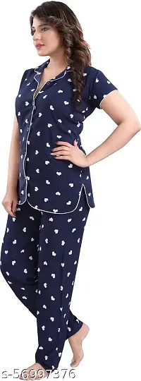 THE FABULOUS FAB Rayon Night Suit, Night Wear Pyjama Set for Women  Girls-thumb1