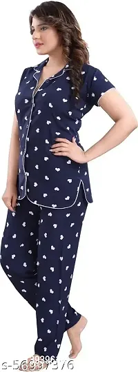 THE FABULOUS FAB Rayon Night Suit, Night Wear Pyjama Set for Women  Girls-thumb2