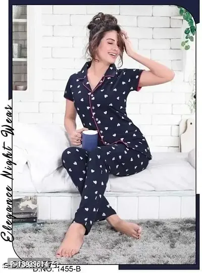 THE FABULOUS FAB Rayon Night Suit, Night Wear Pyjama Set for Women  Girls-thumb5