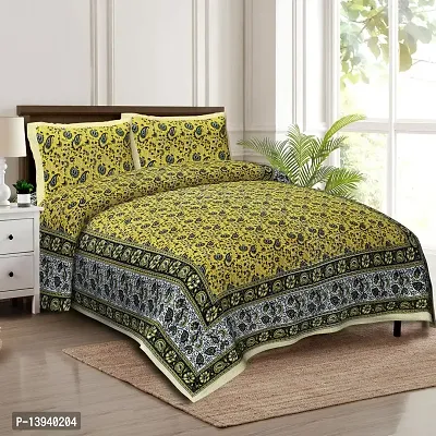 THE FABULOUS FAB 100% Pure Cotton Beautiful Print, Butterfly TFFVRG Design King Size 90 x 108 inch Pure Cotton | Double Bedsheet with 2 Pillow Covers GKNEWVRG39