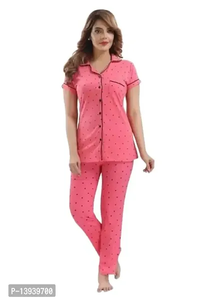 THE FABULOUS FAB Rayon Night Suit, Night Wear Pyjama Set for Women  Girls-thumb0