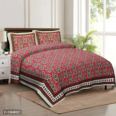 THE FABULOUS FAB 100% Pure Cotton Beautiful Print, Butterfly TFFVRG Design King Size 90 x 108 inch Pure Cotton | Double Bedsheet with 2 Pillow Covers GKNEWVRG33