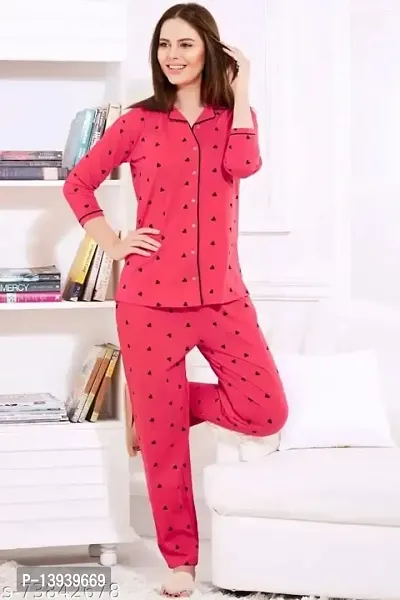 THE FABULOUS FAB Rayon Night Suit, Night Wear Pyjama Set for Women  Girls-thumb2