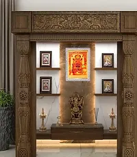 Suninow salasar balaji- gold plated photo frame| Religious Framed Painting for Wall and Pooja/Hindu Bhagwan Devi Devta Photo Frame/God Poster for Puja (33 x 24 cm)-thumb1