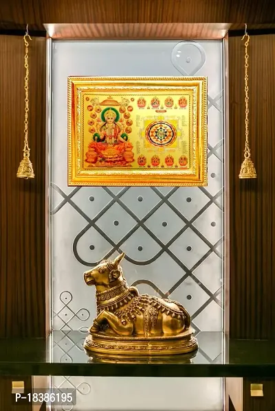 Suninow Golden foil Embossed god Photo Frame | laxmi ji with aasht laxmi Yantra (8 x 12) (laxmi ji with Yantra)-thumb3