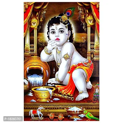 Suninow bal gopal picture | God goddess Religious Framed Painting for Wall and Pooja/Hindu Bhagwan Devi Devta Photo Frame/God Poster for Puja (bal gopal)-thumb3