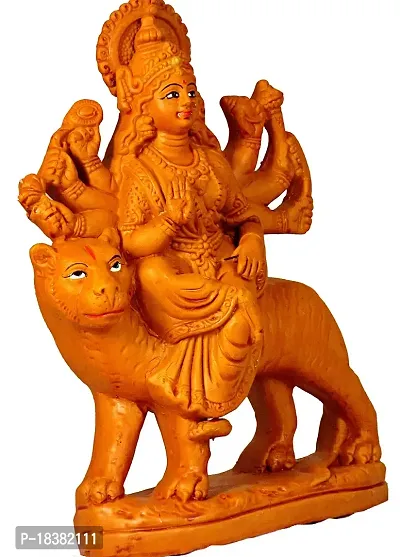 Suninow Goddess Maa Durga Devi Idol | Durga maa Idol | Sherawali Religious Murti Pooja Gift Item (26 X 16 X 7 cm)-thumb2