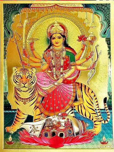 Buy Suninow Goddess Durga Maa God Photo for Pooja | Hindu Bhagwan Devi ...