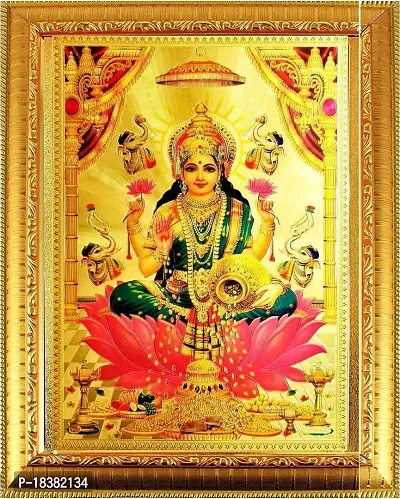 Suninow Laxmi ji Photo Frame | God Photo Frames | laxmi photo with frame | Photo Frame | laxmi photo | god photos | pooja photos (laxmi ji2)