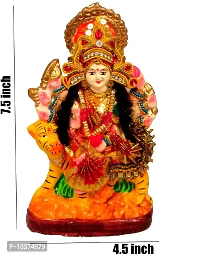 Suninow Goddess Maa Durga Devi Idol Statue Sherawali MATA Rani Spiritual Puja Vastu Showpiece Figurine - Religious Murti Pooja Gift Item (8 x 4.5 x 2 inch)-thumb2