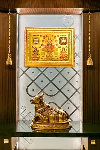 Suninow Golden foil Embossed god Photo Frame | aasht laxmi Ganesh Saraswati with Shree laxmi Yantra and kuber Yantra (8 x 12)-thumb2