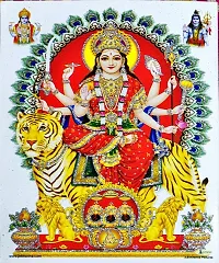 Suninow durga maa photo frame | God goddess Religious Framed Painting for Wall and Pooja/Hindu Bhagwan Devi Devta Photo Frame/God Poster for Puja-thumb2