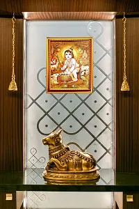 Suninow God bal gopal photo frame | Religious Framed Painting for Wall and Pooja/Hindu Bhagwan Devi Devta Photo Frame/God Poster for Puja (29 X 23 CM) (bal gopal)-thumb2