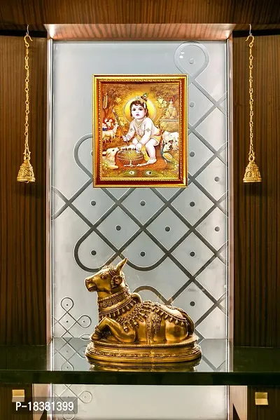 Suninow God bal gopal photo frame | Religious Framed Painting for Wall and Pooja/Hindu Bhagwan Devi Devta Photo Frame/God Poster for Puja (29 X 23 CM) (bal gopal)-thumb3