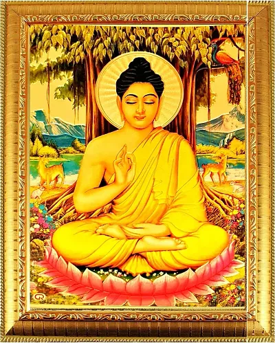 Suninow Lord Buddha Paintings with Photo Frame