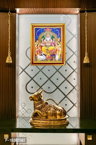 Suninow God vishwakarma photo Religious Framed Painting for Wall and Pooja/Hindu Bhagwan Devi Devta Photo Frame/God Poster for Puja (29 X 23 CM) (vishwakarma ji)-thumb3
