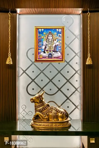 Suninow God saraswati Religious Framed Painting for Wall and Pooja/Hindu Bhagwan Devi Devta Photo Frame/God Poster for Puja (29 X 23 CM) (shiv ji 2)-thumb3