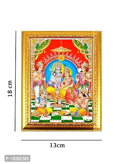 Suninow Digital Art Ram sita Hanuman ji Photo Frame | ram darbar Photo Frame | god Goddess Photo Frame (ram darbar 2)-thumb2