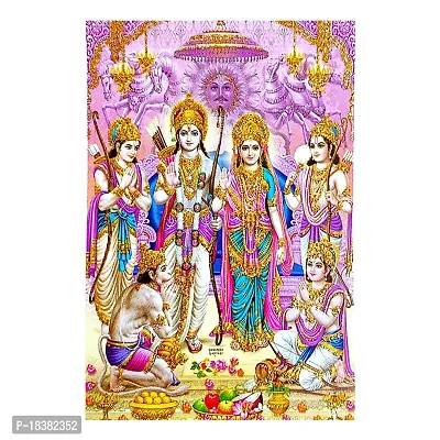 Suninow God Ram darbar Religious Framed Painting for Wall and Pooja/Hindu Bhagwan Devi Devta Photo Frame/God Poster for Puja (20 x 15 cm)-thumb3