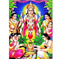 Suninow God satyanarayana Religious Framed Painting for Wall and Pooja/Hindu Bhagwan Devi Devta Photo Frame/God Poster for Puja (42 x 32 cm)-thumb2