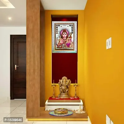 Suninow 3D photo of shiv parvati | Shiv parivar photo frame | God Religious Framed Painting for Wall and Pooja/Hindu Bhagwan Devi Devta Photo Frame/God Poster for Puja (40 x 30 cm)-thumb2