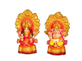 Suninow Terracotta Laxmi Ganesh Statue, Lakshmi Ganesha Idol Laxmi Ganesh Murti, Lakshmi Ganesha Showpiece-thumb1