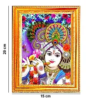 Suninow bal gopal photo frame God goddess Religious Framed Painting for Wall and Pooja/Hindu Bhagwan Devi Devta Photo Frame/God Poster for Puja (bal krishna)-thumb2