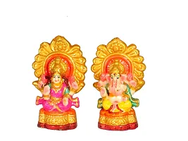 Suninow Terracotta Laxmi Ganesh Statue, Lakshmi Ganesha Idol Laxmi Ganesh Murti, Lakshmi Ganesha Showpiece-thumb2