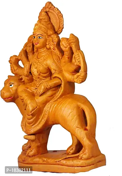 Suninow Goddess Maa Durga Devi Idol | Durga maa Idol | Sherawali Religious Murti Pooja Gift Item (26 X 16 X 7 cm)-thumb3