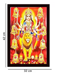 Suninow God Religious black colored Framed Painting for Wall and Pooja/Hindu Bhagwan Devi Devta Photo Frame/God Poster for Puja (durga maa 1)-thumb1