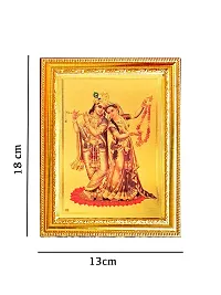 Suninow gold foil embossed radha krishna photo frame | god goddess photo frame | god photo for pooja| photo frame-thumb2