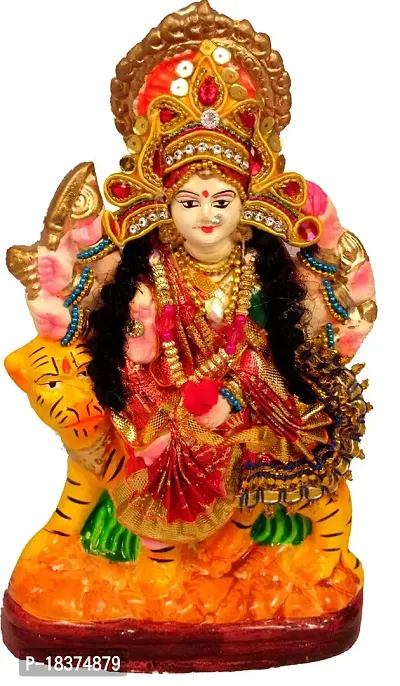 Suninow Goddess Maa Durga Devi Idol Statue Sherawali MATA Rani Spiritual Puja Vastu Showpiece Figurine - Religious Murti Pooja Gift Item (8 x 4.5 x 2 inch)