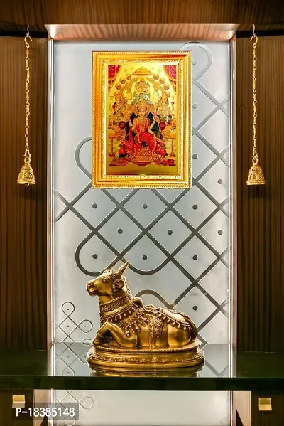 Suninow golden foil embossed god laxmi ganesh saraswati with kuber ji photo frame (8 x 12) (lgs with kuber ji)-thumb3