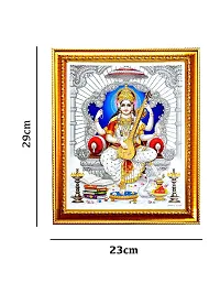 Suninow God saraswati Religious Framed Painting for Wall and Pooja/Hindu Bhagwan Devi Devta Photo Frame/God Poster for Puja (29 X 23 CM) (saraswati ji)-thumb1