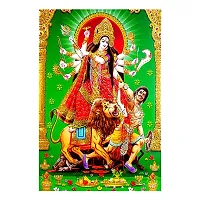 Suninow durga mata photo frame | God goddess Religious Framed Painting for Wall and Pooja/Hindu Bhagwan Devi Devta Photo Frame/God Poster for Puja (durga)-thumb2