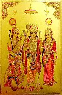 Suninow golden foil embossed god photo frame | ram darbar photo frame (8 x 12) (ram darbar)-thumb1