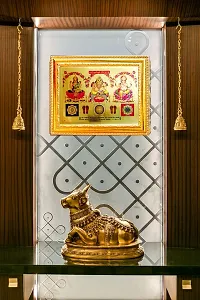 Suninow gold foil embossed Laxmi Kuber ji photo with frame | god photo frame Religious Frame (33 x 24 cm)-thumb3