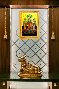 Suninow Golden foil Embossed god Photo Frame | Brahma Vishnu Mahesh Photo Frame (8 x 12) (Brahma Vishnu Mahesh)-thumb2