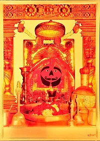 Suninow salasar balaji- gold plated photo frame| Religious Framed Painting for Wall and Pooja/Hindu Bhagwan Devi Devta Photo Frame/God Poster for Puja (33 x 24 cm)-thumb2