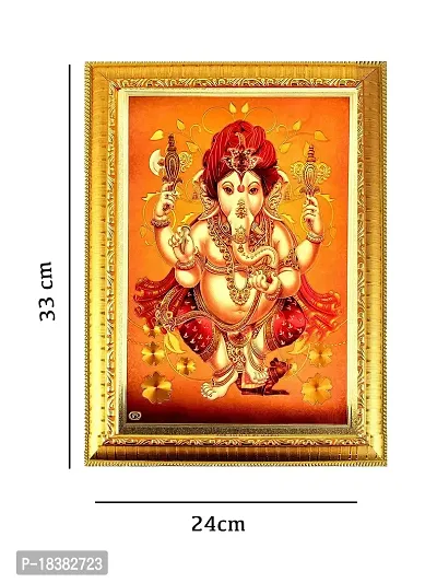 Suninow gold foil embossed god goddess photo frame | god photo frame (ganesh ji 2)-thumb2