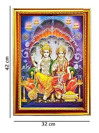 Suninow Vishnu laxmi photo frame | god goddess big size photo frame | god photo frame (42 x 32 cm)-thumb1
