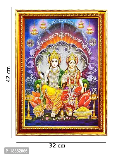 Suninow Vishnu laxmi photo frame | god goddess big size photo frame | god photo frame (42 x 32 cm)-thumb2