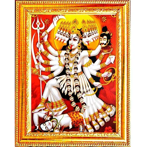 Suninow God goddess Religious Framed Painting for Wall and Pooja/Hindu Bhagwan Devi Devta Photo Frame/God Poster for Puja