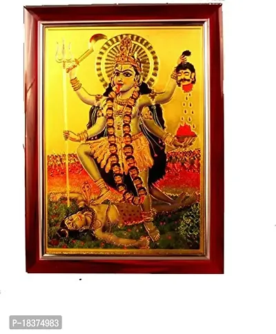 Suninow 24 k Gold Plated Photo Frame of Kali maa |god Photo Frame-thumb0