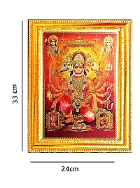 Suninow gold foil embossed balaji darbar photo frame | panchmukhi hanuman photo frame | salasar, mehendipur balaji photo frame | god goddess photo frame | god photo frame (balaji darbar)-thumb1