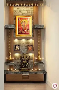 Suninow gold foil embossed balaji darbar photo frame | panchmukhi hanuman photo frame | salasar, mehendipur balaji photo frame | god goddess photo frame | god photo frame (balaji darbar)-thumb2