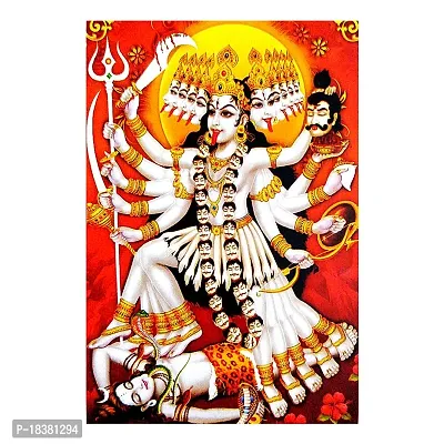 Suninow kali mata photo | God goddess Religious Framed Painting for Wall and Pooja/Hindu Bhagwan Devi Devta Photo Frame/God Poster for Puja (kali maa)-thumb3