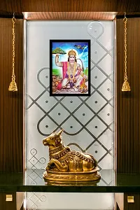 Suninow Hanuman ji Religious black colored Framed Painting for Wall and Pooja/Hindu Bhagwan Devi Devta Photo Frame/God Poster for Puja (35 x 26 cm)-thumb3